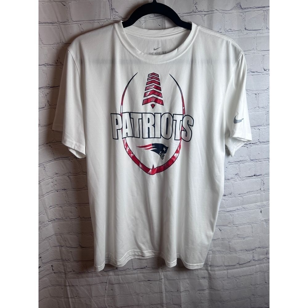 Nike Patriots Dri-FIT T-Shirt NFL Football Team Logo White Large